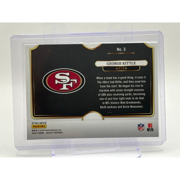 2024 Panini Select George Kittle Snapshots Silver Prizm San Francisco 49ers - Picture 2 of 2